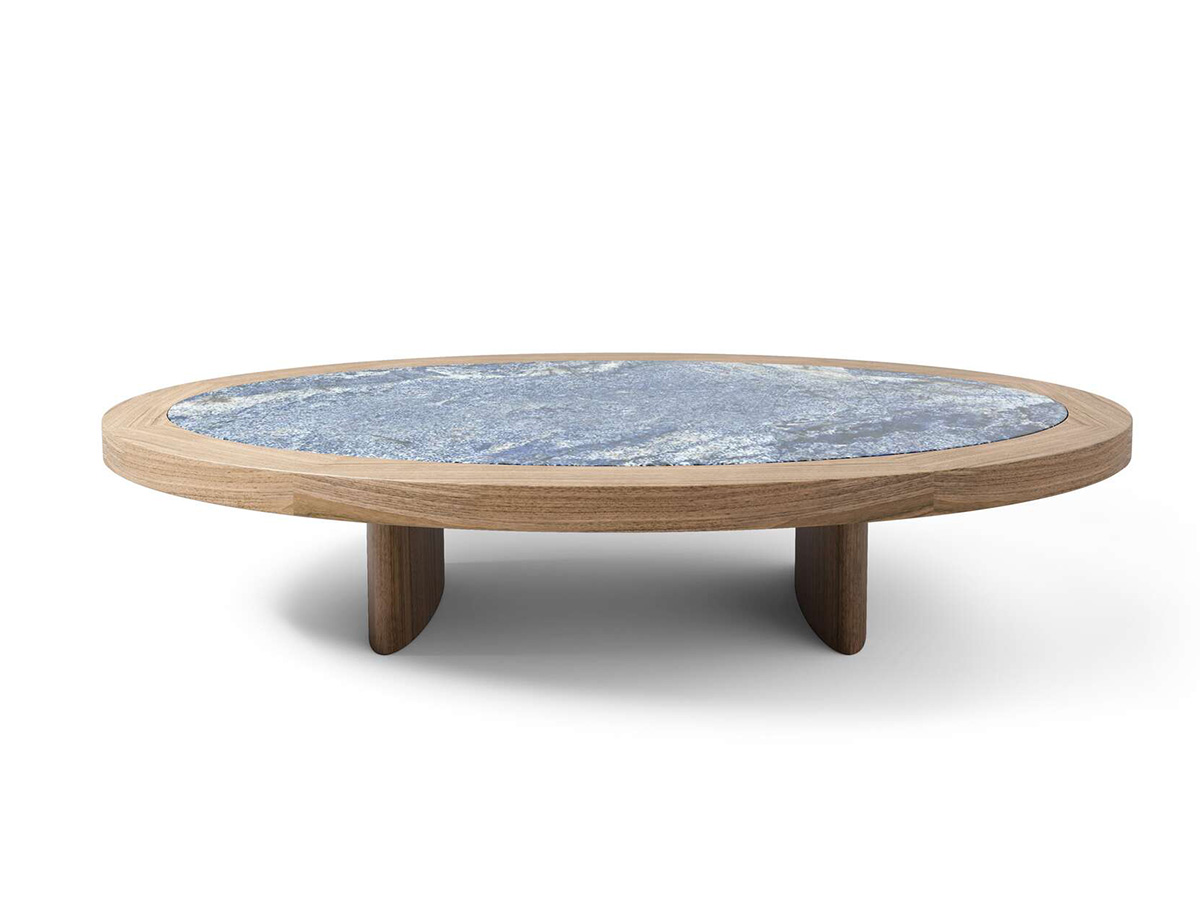 Cassina Table Monta Coffee Table Top in Azul Bahia